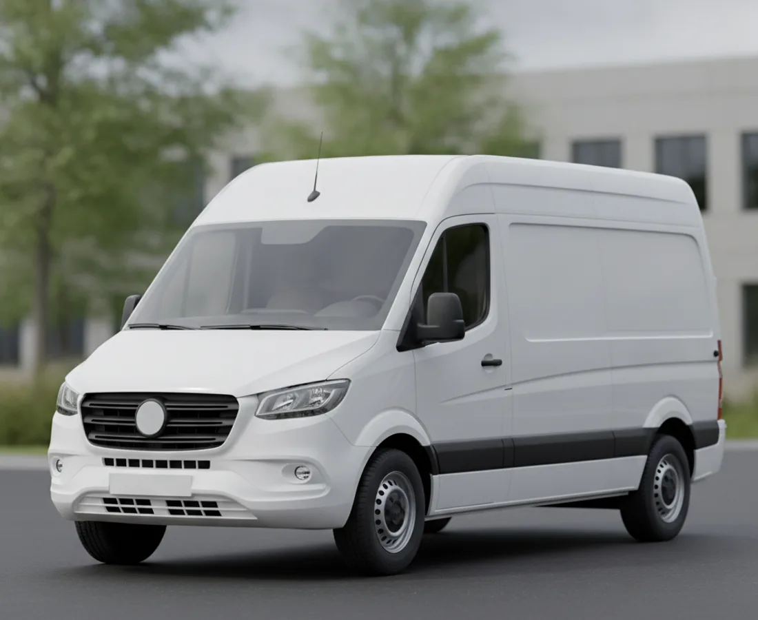 White Caballos commercial van ready for the route